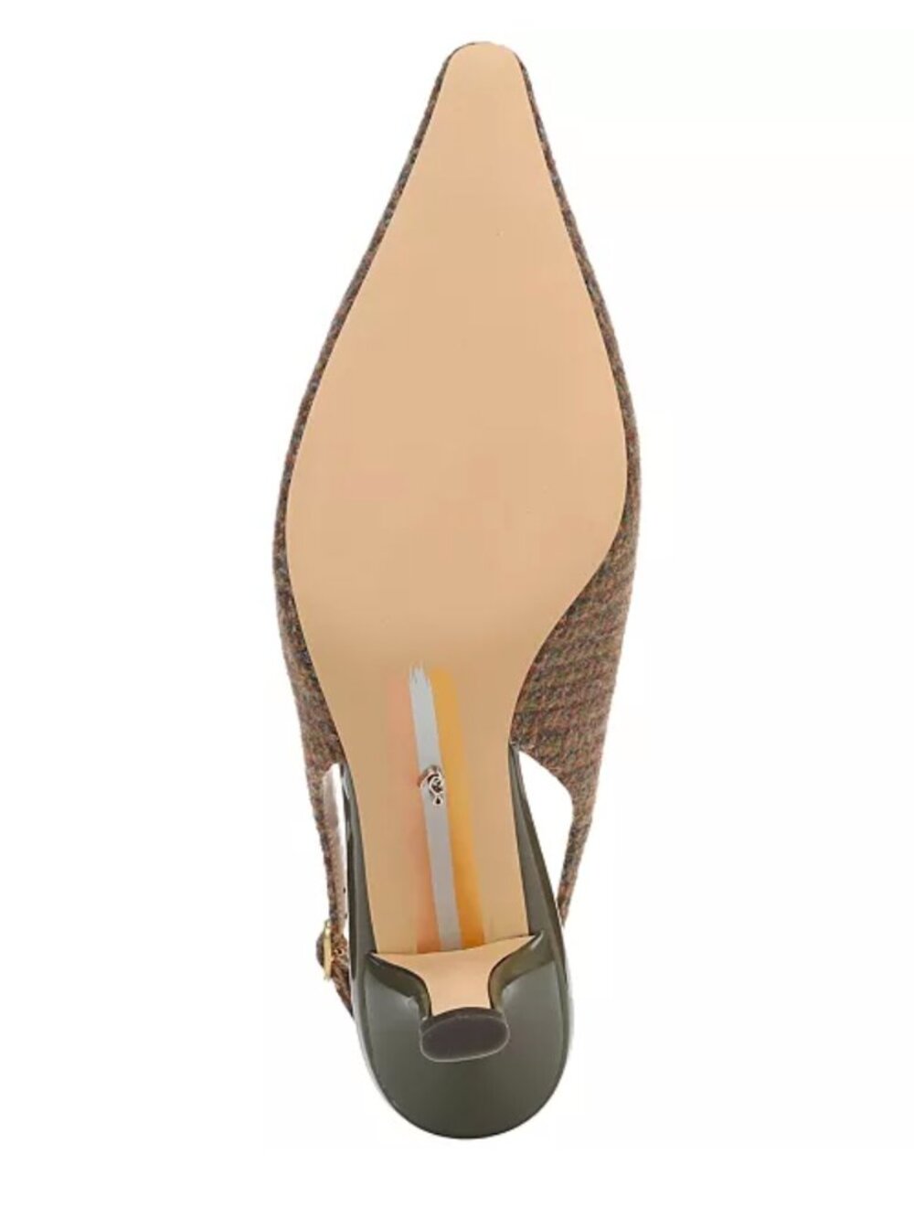 Sam Edelman Bianka Slingback Pumps Brown Plaid Fabric Women's Sizes NEW - Picture 5 of 13